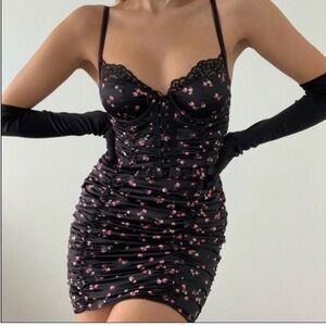 FOR LOVE & LEMONS Pansy Floral Mini Dress Size small